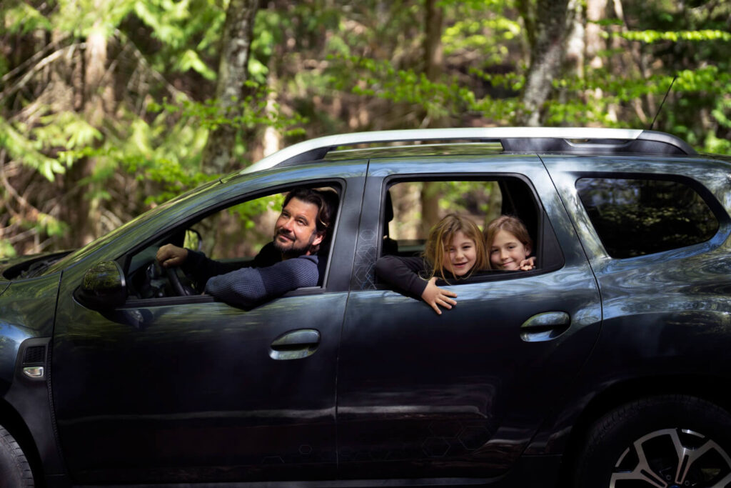 voyage en famille voiture nature