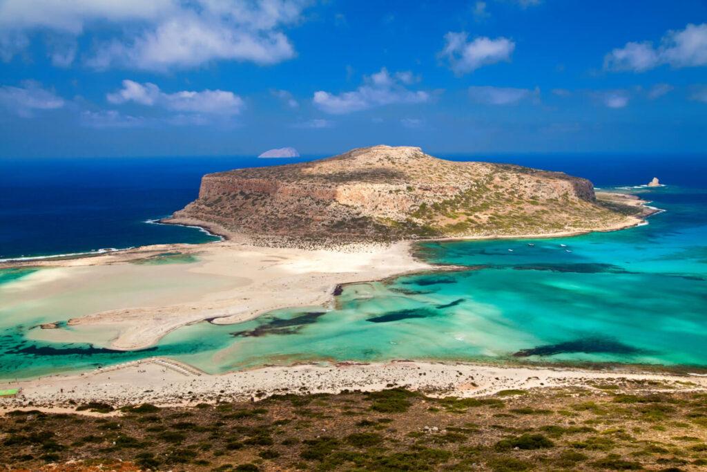 Vue sur le lagon de Balos, pour aider à décider où aller en Crète pour une première fois.