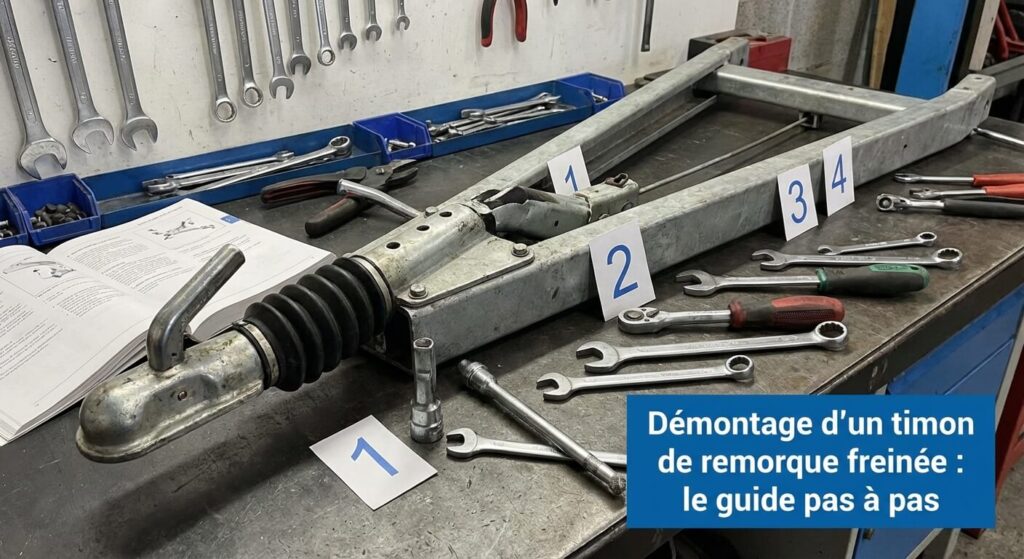 Démontage d'un timon de remorque freinée : le guide pas à pas