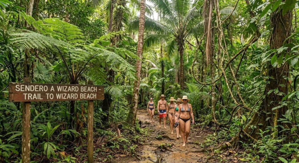 sentier de Wizard Beach sur l'île de Bastimentos