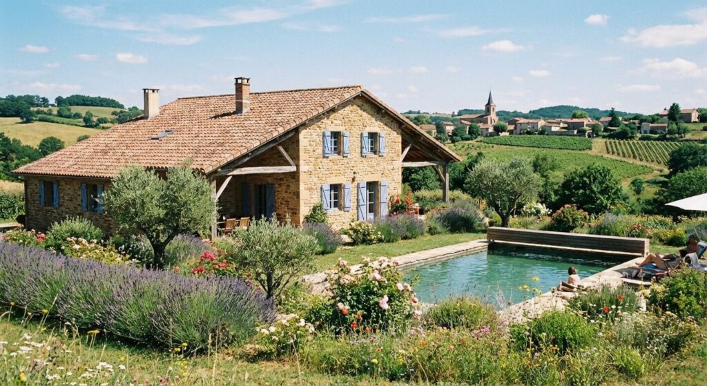 Maison de vacances en pierre dans le Tarn avec jardin verdoyant et piscine