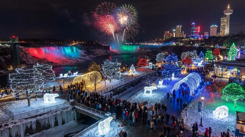 Winter Festival of Lights aux chutes du Niagara