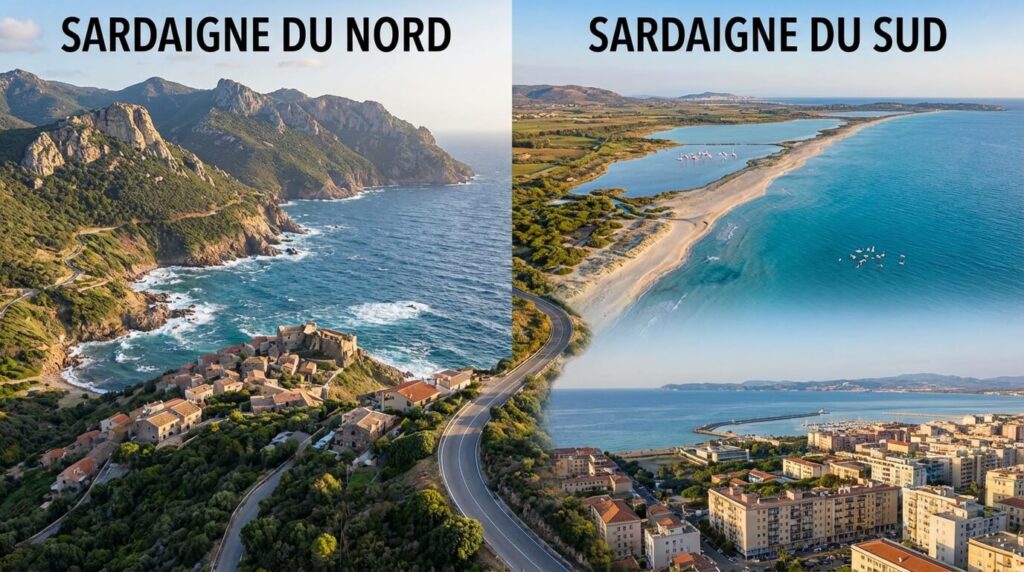 comparatif entre sardaigne du nord et sardaigne du sud