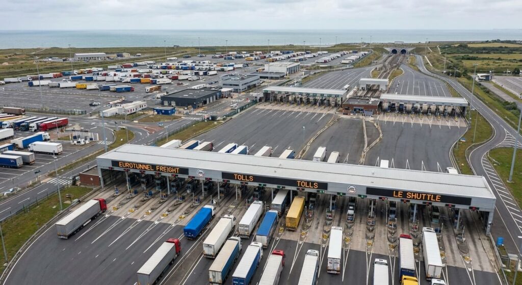 Gares de péage et terminaux dédiés aux transporteurs routiers pour la traversée de la Manche