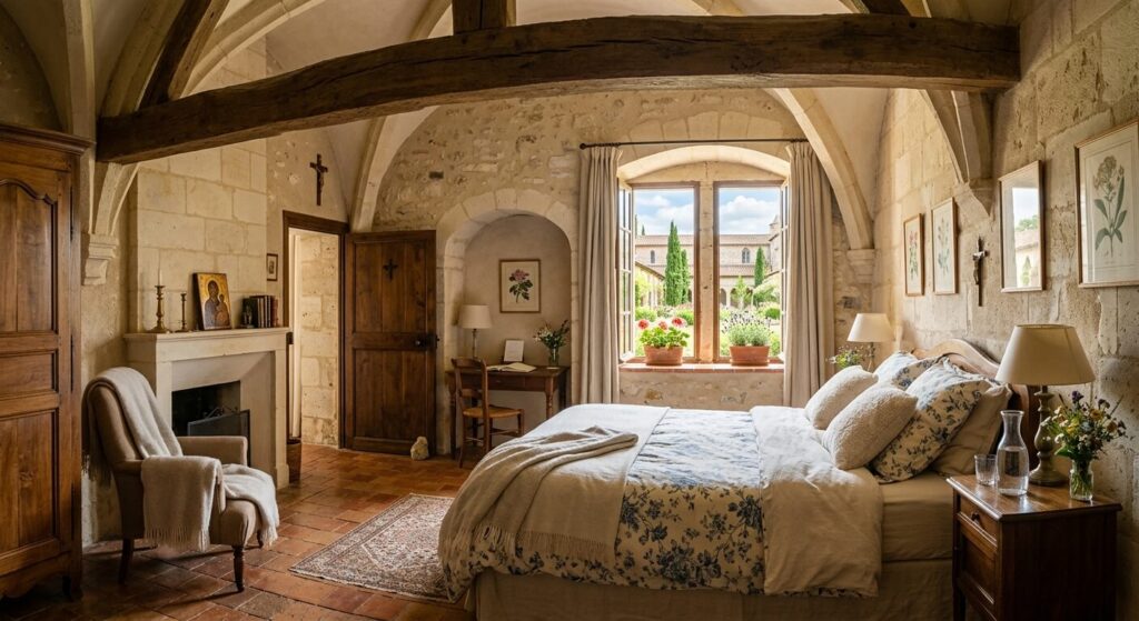 Chambre d'hôtes dans une abbaye française