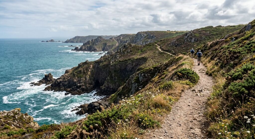 Visiter Jersey ou Guernesey : comment choisir son île anglo-normande ? 4 Sentier de randonnée longeant les falaises sauvages de l'île de Guernesey.