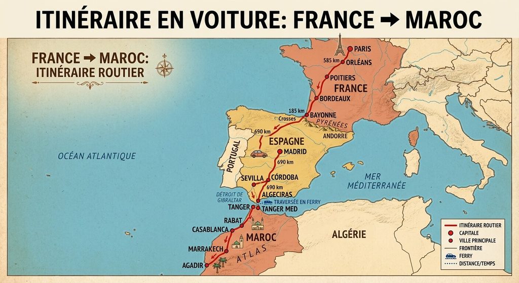 France-Maroc en voiture : itinéraires, ferries, budget et formalités 3