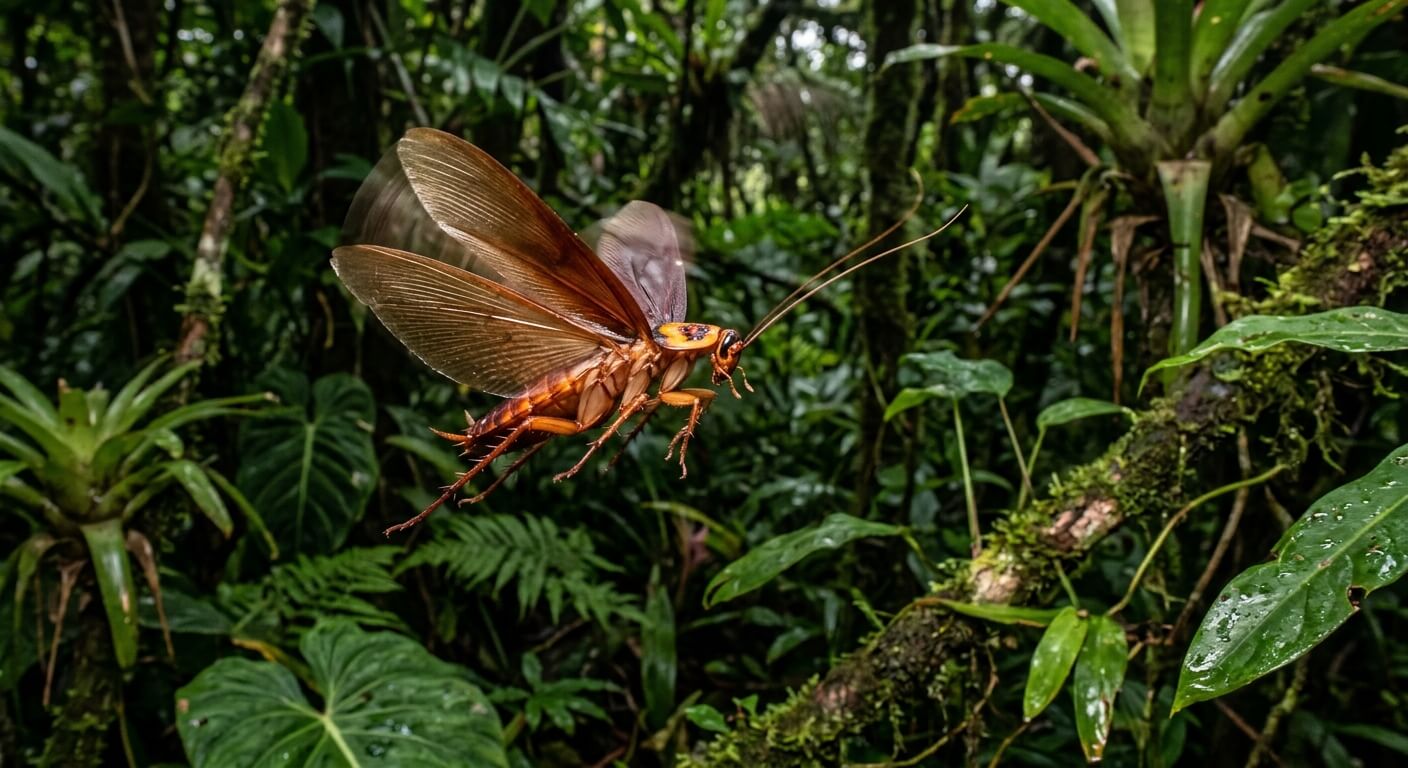 Gros cancrelat américain volant typique du climat tropical de La Réunion.