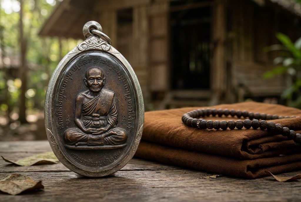 Luang Por : signification, statut et rôle du moine vénérable en Thaïlande 4 Amulette sacrée thaïlandaise bénie par un maître de la tradition de la forêt.